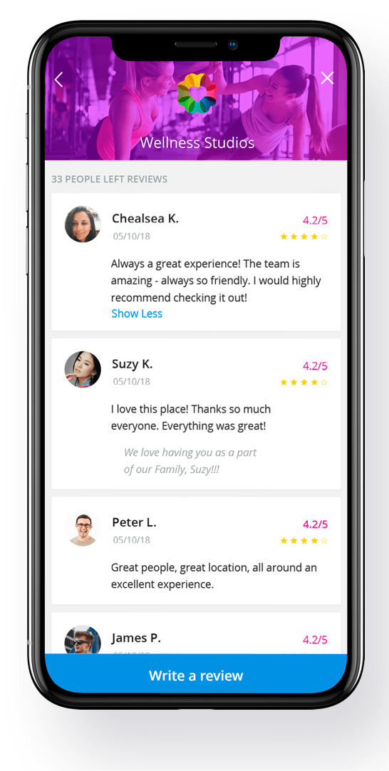 Mobile applications for clients and staff.