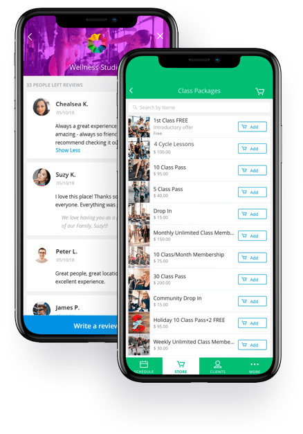 Mobile applications for clients and staff.